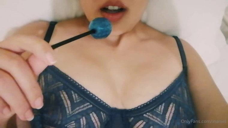 Can someone lick my boobs while I’m busy with my lolipop?